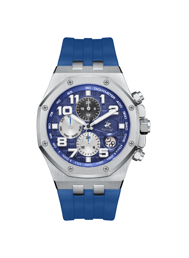 BHPC Gents  MULTIFUNCTION Fn S.S Case BLUE 289C SILICON Band BLUE 289C Dial