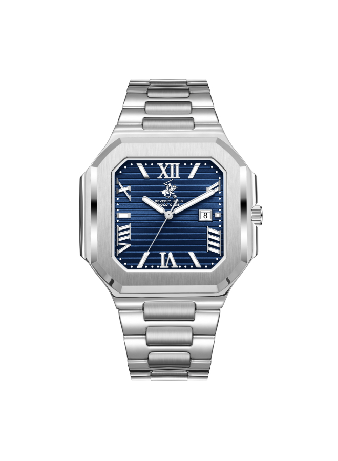 BHPC Gents 3H DATE Fn S.S Case S.S STEEL Band BLUE 2377C Dial
