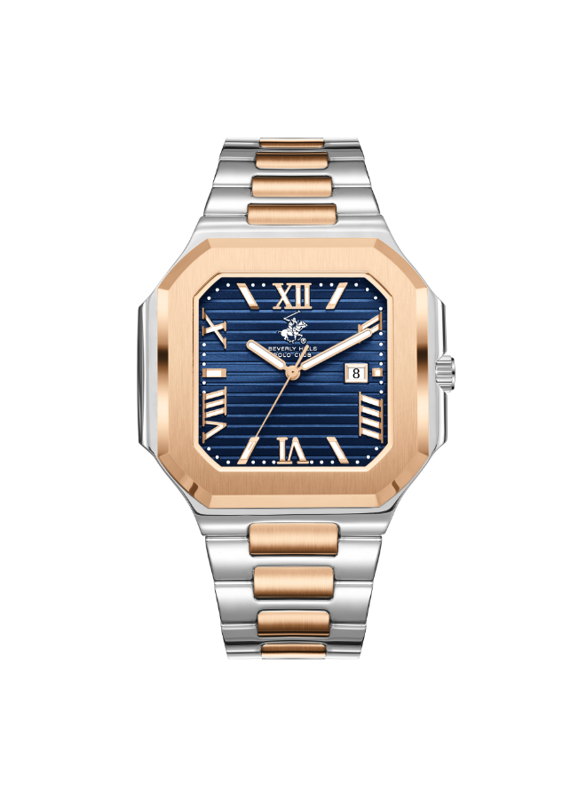 BHPC Gents 3H DATE Fn S.S/IP R.G Case S.S/IP R.G STEEL Band BLUE 289C Dial