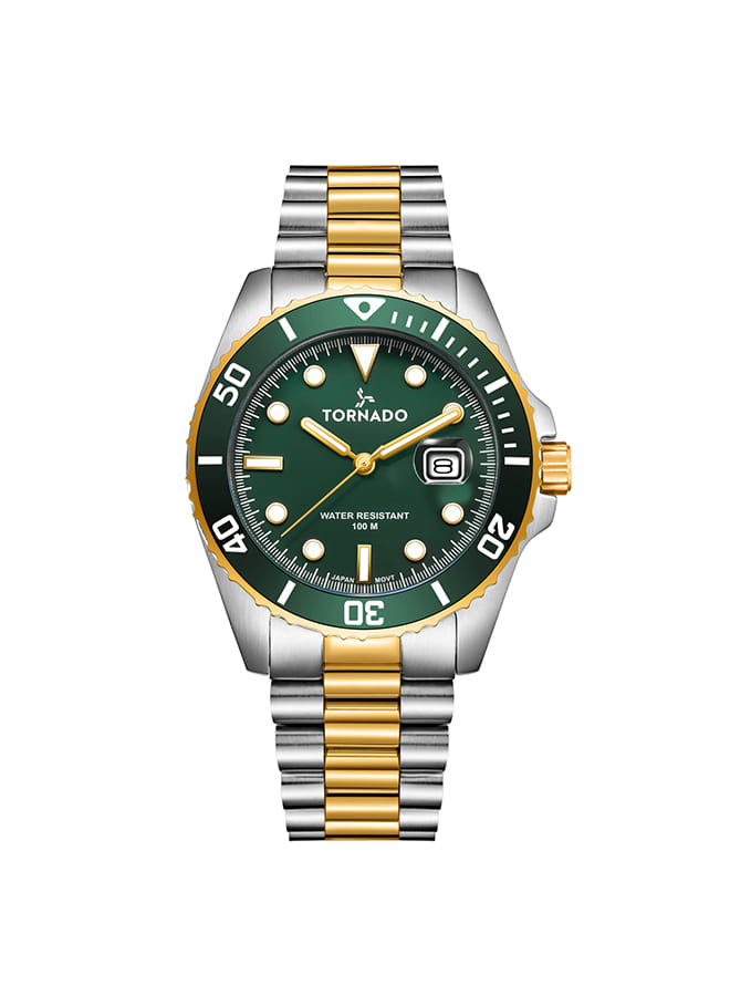 Tornado LUMINA ANALOG Men's Analog Green Dial Watch - T22001-TBTH