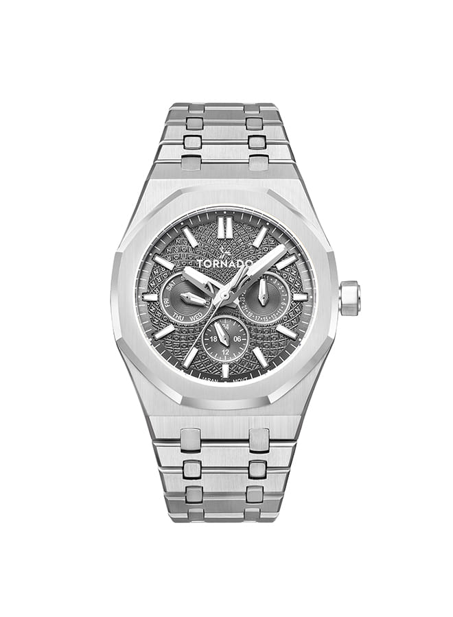 Tornado AURORA NOVA Men's Multi Function Grey Dial Watch - T23104-SBSX