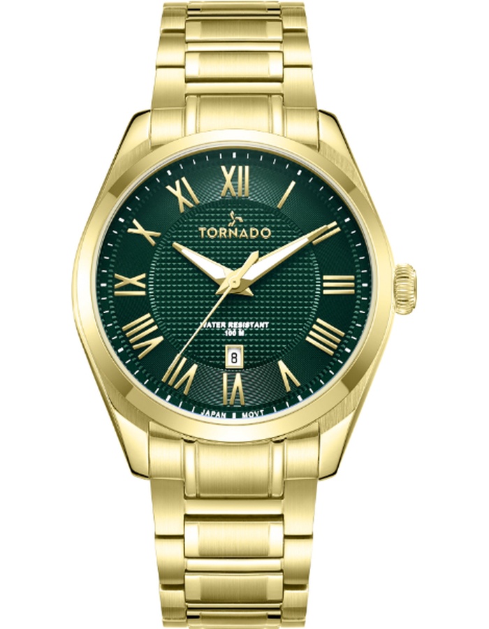 Tornado CLASSIC ANALOG Men's Analog Green Dial Watch - T8007-GBGH