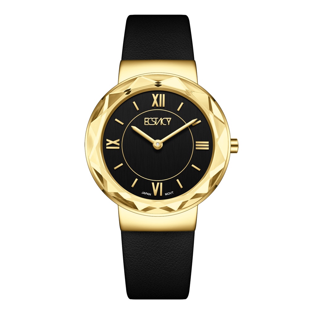 ECSTACY Women 2025 Fn Black Dial E25506-GLBB