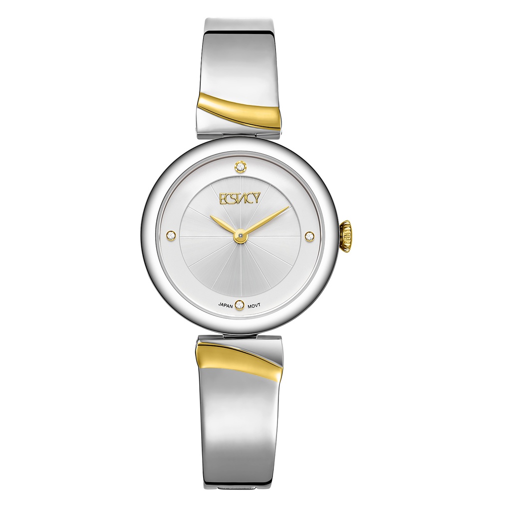 ECSTACY Women VJ20 Fn Silver Dial E25508-TBTS