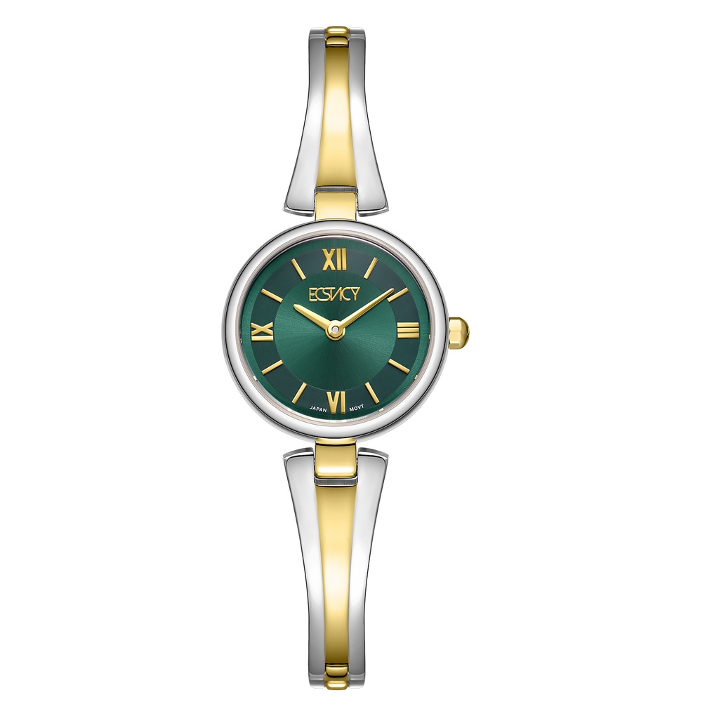 ECSTACY Women GL12 Fn Gold Dial E25509-TBTG