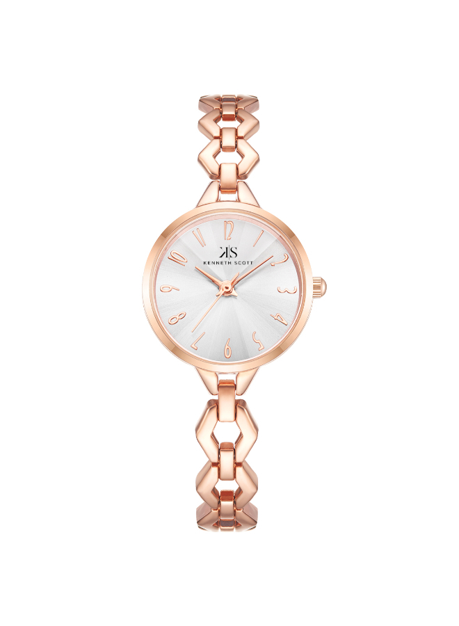 Kenneth Scott Women's Analog Silver Dial Watch - K23508-RBKS