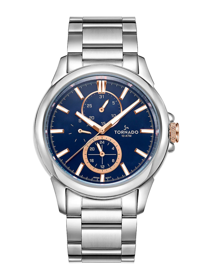 TORNADO CELESTIA ELITE Men's Multi Function Blue Dial Watch - T6107-SBSL