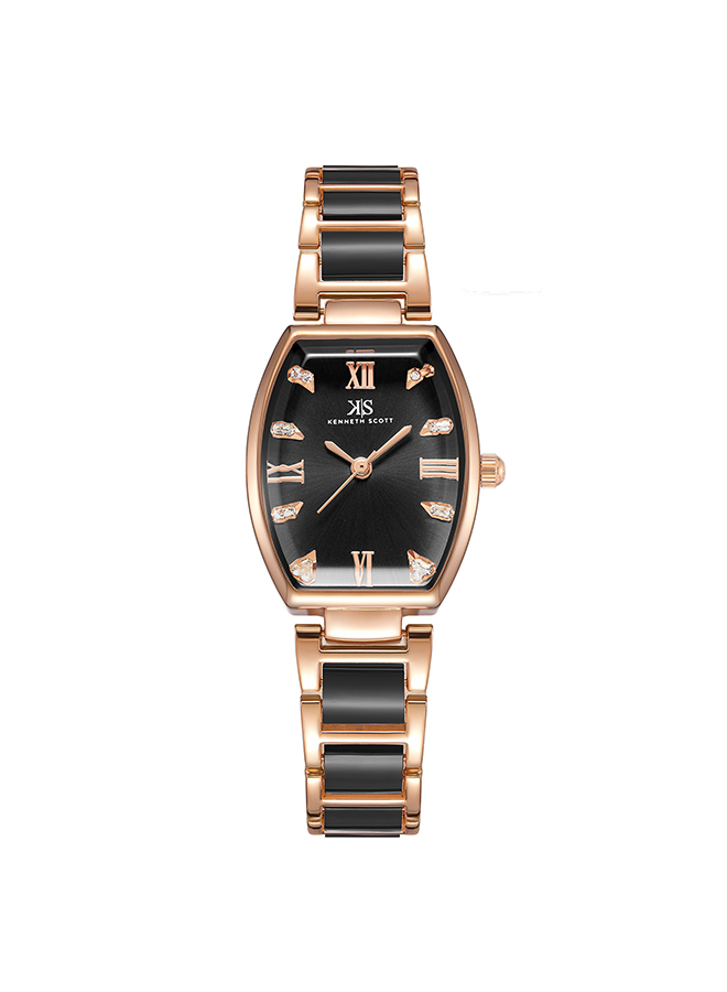 Kenneth Scott Women's Analog Black Dial Watch - K23520-RCBB