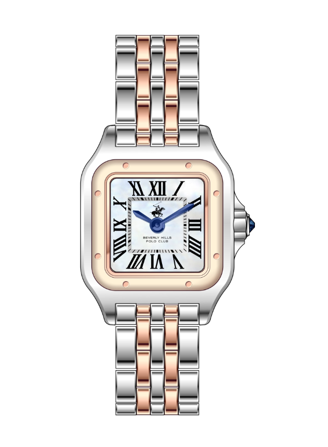 Beverly Hills Polo Club Women's Analog White Mop Dial Watch - BP3600C.520