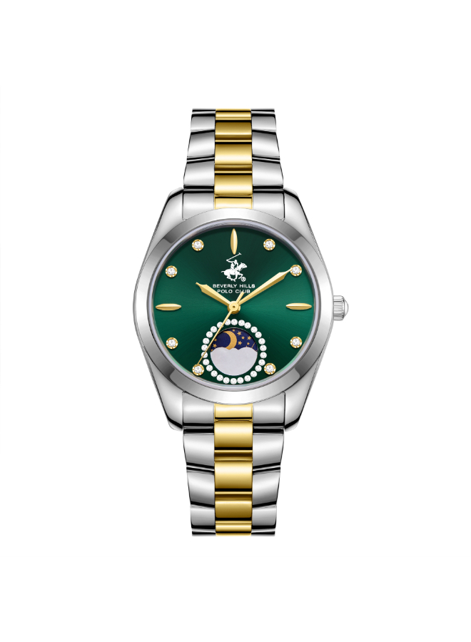 Beverly Hills Polo Club Women's Analog Green Dial Watch - BP3833X.270