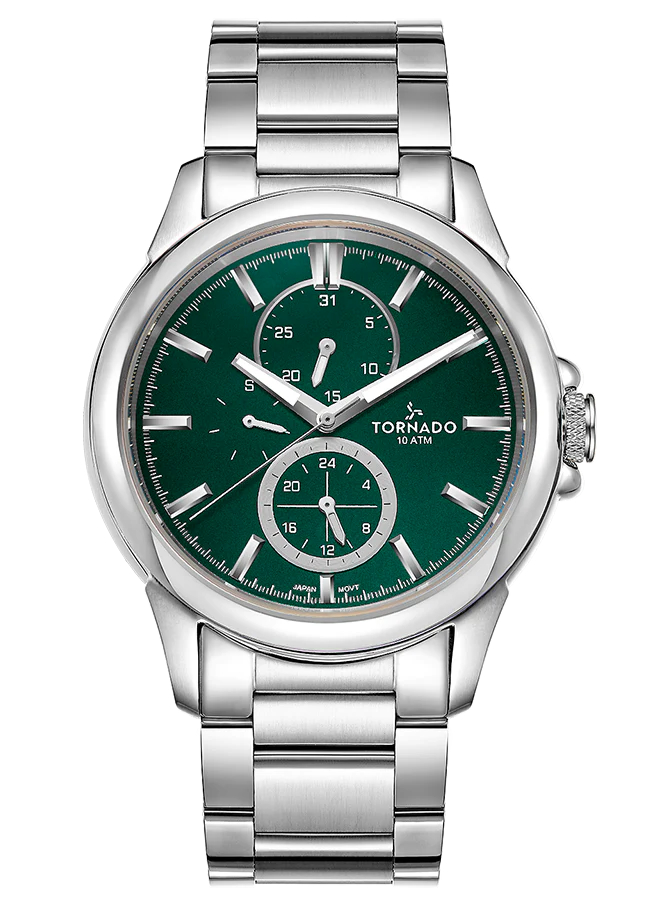 TORNADO CELESTIA ELITE Men's Multi Function Green Dial Watch - T6107-SBSH