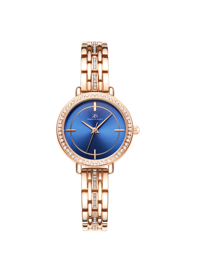 Kenneth Scott Women's Analog Blue Dial Watch - K23532-RBKN