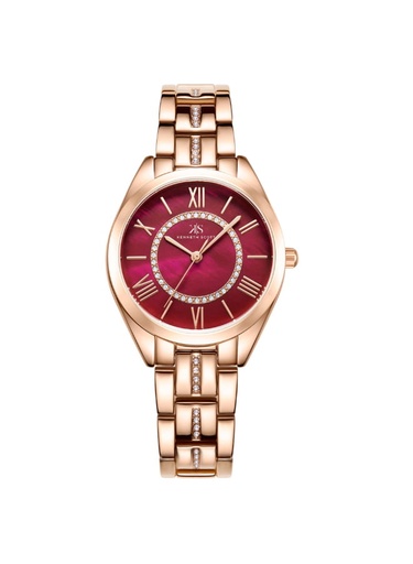 [K23510-RBKR] Kenneth Scott Women's Analog Red Dial Watch - K23510-RBKR