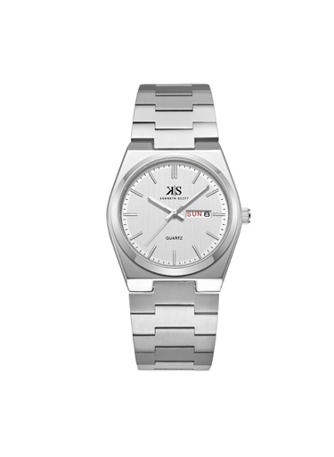 [K24011-SBSW] Kenneth Scott Men's Analog White Dial Watch - K24011-SBSW
