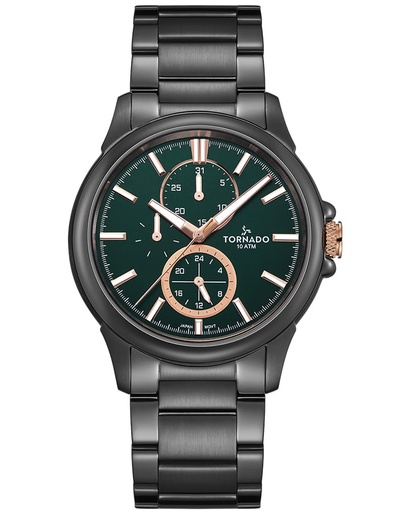 [T6107-XBXHK] Tornado CELESTIA ELITE Men's Multi Function Green Dial Watch - T6107-XBXHK