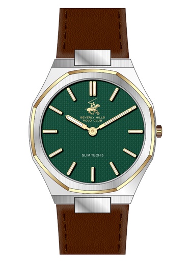 [BP3607X.272] Beverly Hills Polo Club Men's Analog Green Dial Watch - BP3607X.272