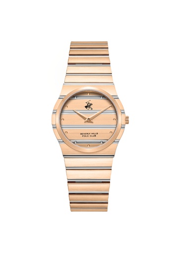 [BP3818X.410] Beverly Hills Polo Club Women's Analog Silver/Rose Gold Dial Watch - BP3818X.410