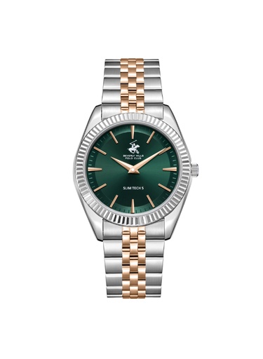 [BP3830X.570] Beverly Hills Polo Club Men's Analog Green Dial Watch - BP3830X.570