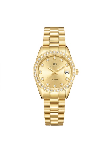 [K23545-GBGC] Kenneth Scott Women's Analog Champagne Dial Watch - K23545-GBGC