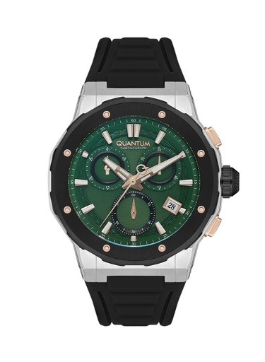 [HNG1082.371] QUANTUM Men's Chronograph Green Dial Watch - HNG1082.371