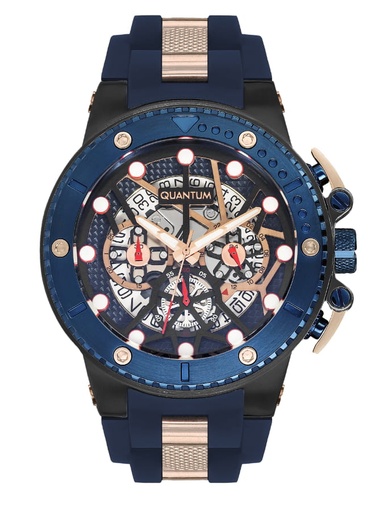 [HNG535.059] QUANTUM Men's Chronograph Blue Dial Watch - HNG535.059