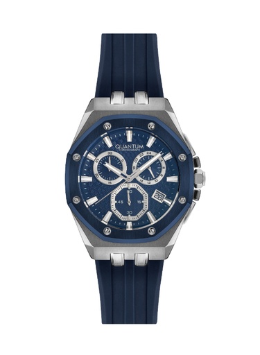 [HNG949.999] QUANTUM Men's Chronograph Dark Blue Dial Watch - HNG949.999